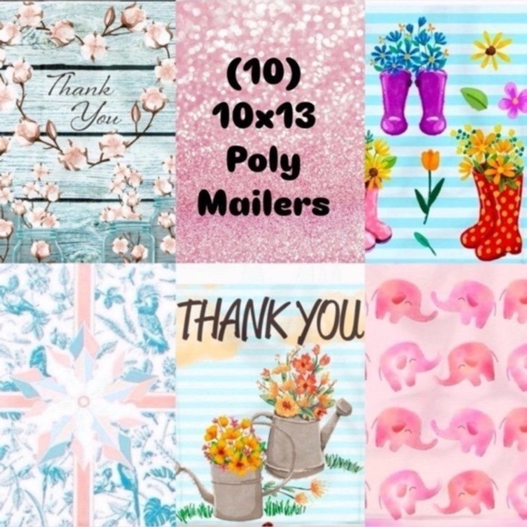 4/$20 - (10) 10x13 Assorted Fun Spring Pack Poly Mailers (Pack #9) - Picture 1 of 6
